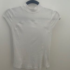 Free people form fitting white tee